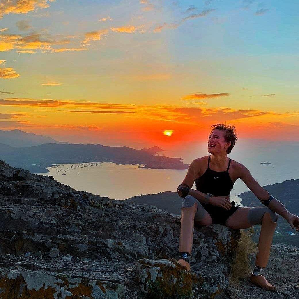 Bebe Vio e il tramonto che fa felice un’isola