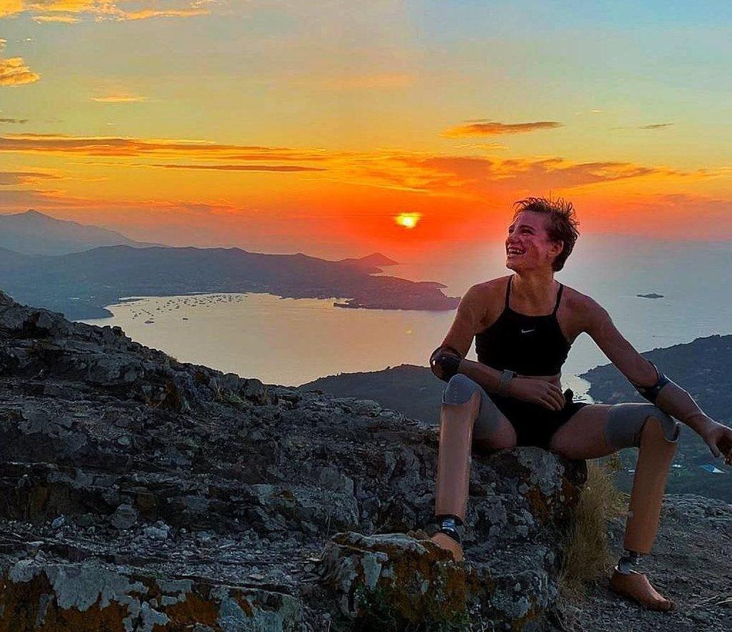 Bebe Vio e il tramonto che fa felice un’isola