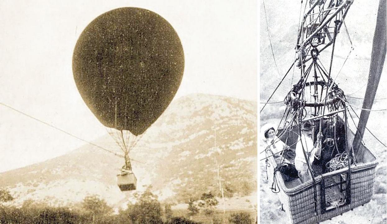 L’impresa visionaria del pallone aerostatico che collegava il monte Matanna al mare