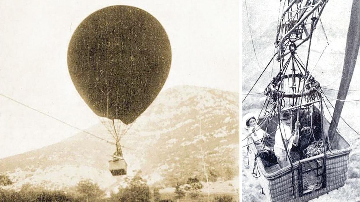 L’impresa visionaria del pallone aerostatico che collegava il monte Matanna al mare