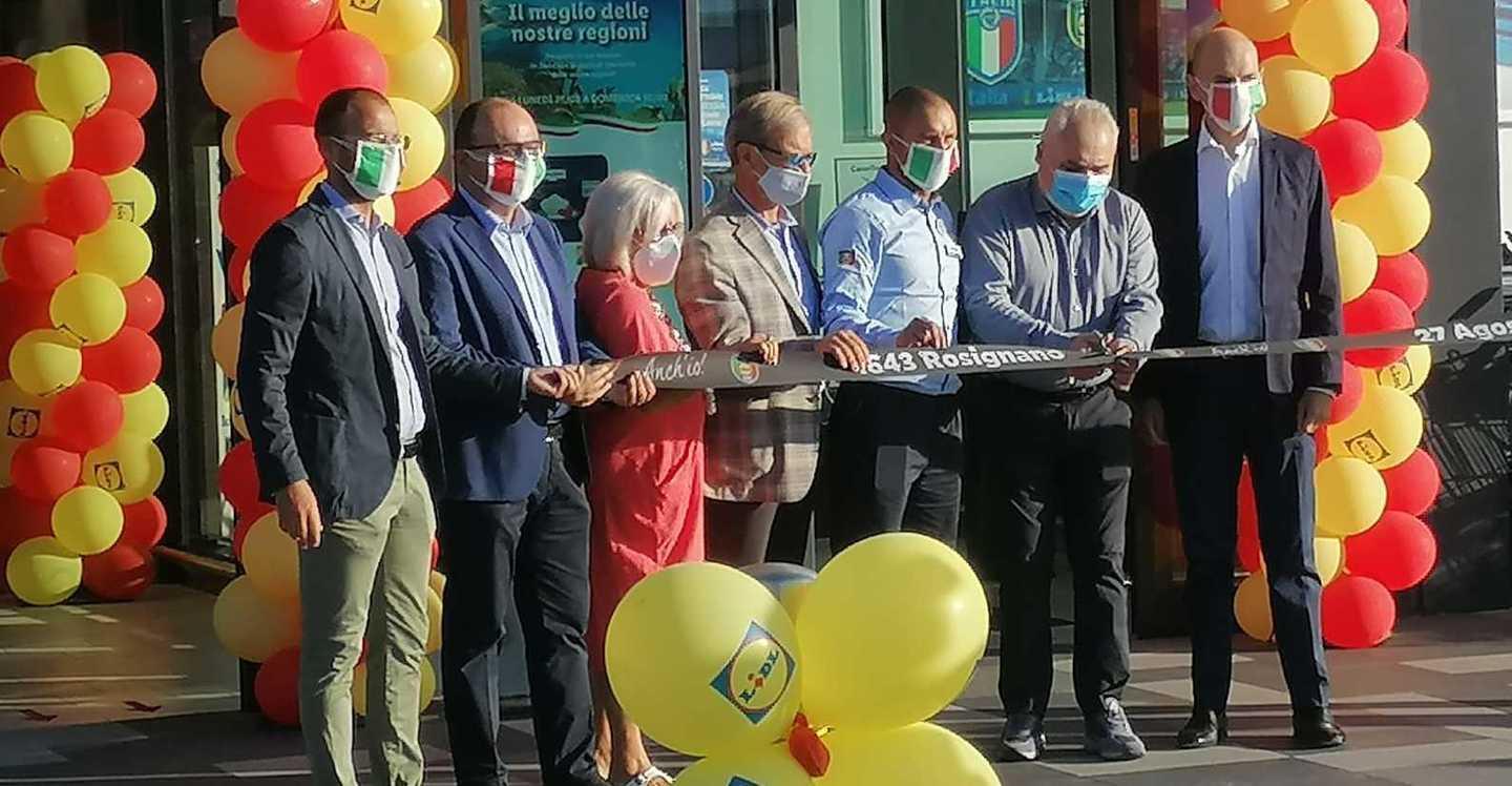 Lidl, taglio del nastro con Donati