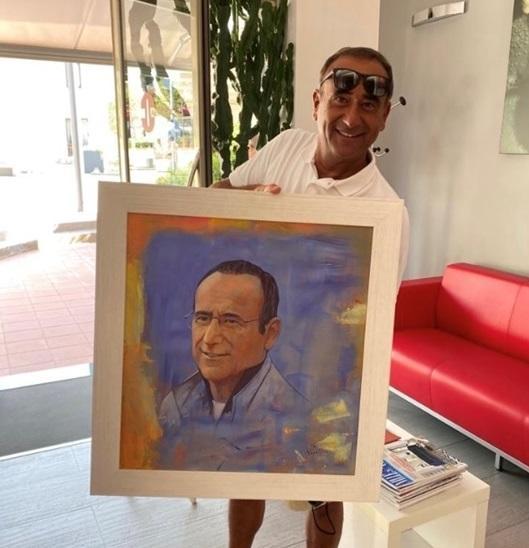 Un ritratto d’autore in regalo a Carlo Conti