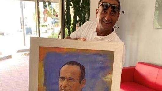 Un ritratto d’autore in regalo a Carlo Conti