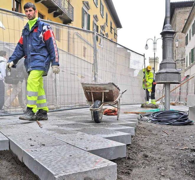 Ripavimentazione del centro storico, riutilizzato il 55% delle pietre originali 