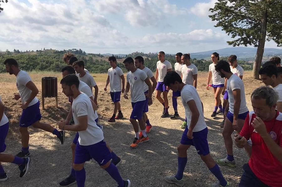 Un momento di un allenamento del Certaldo
