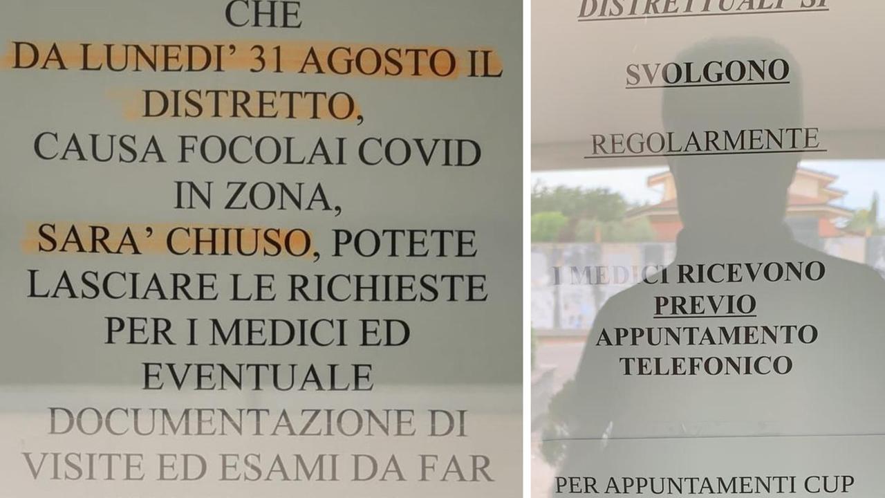 «Distretto sanitario chiuso a causa dei focolai Covid» Il cartello scatena il caos