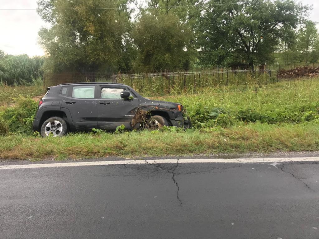 Un'auto coinvolta nell'incidente stradale a Petroio