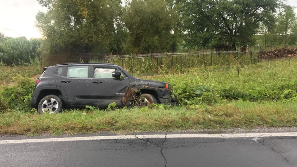 Un'auto coinvolta nell'incidente stradale a Petroio