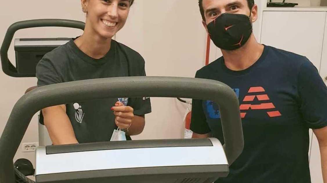 Camilla Sasselli e il preparatore atletico Andrea Baldi