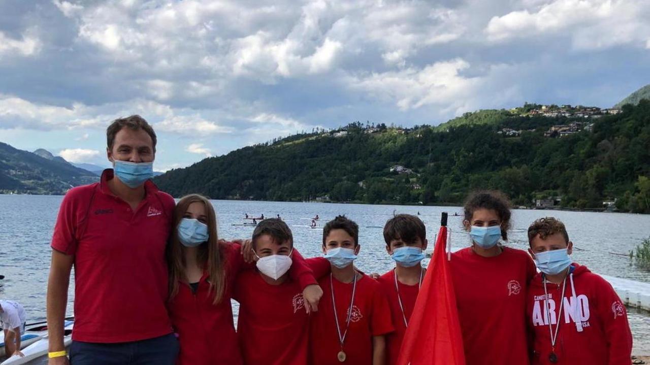 La Canottieri Arno si fa onore sul lago di Caldonazzo