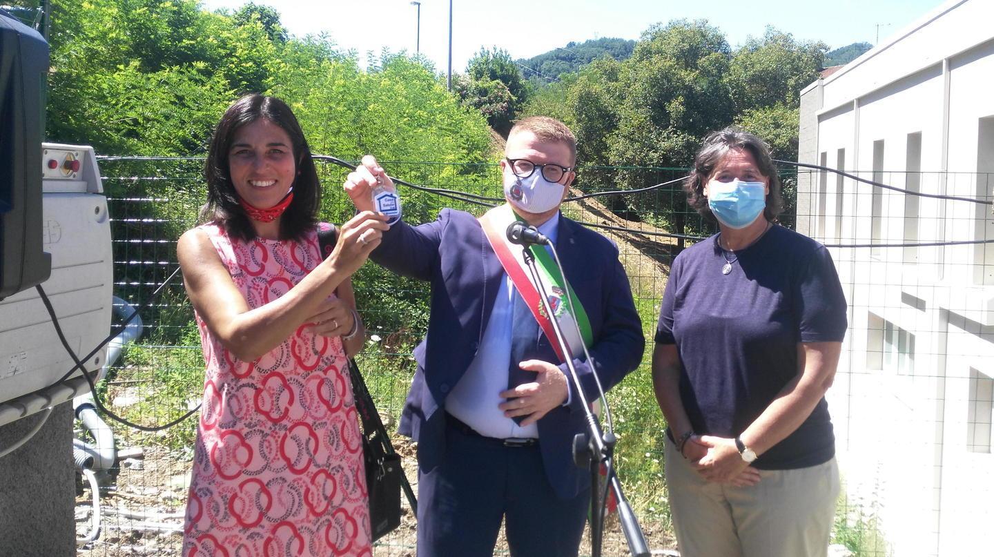 L’inaugurazione di luglio con Lorena Paganelli (Sds), il sindaco Morganti e l’assessore Saccardi