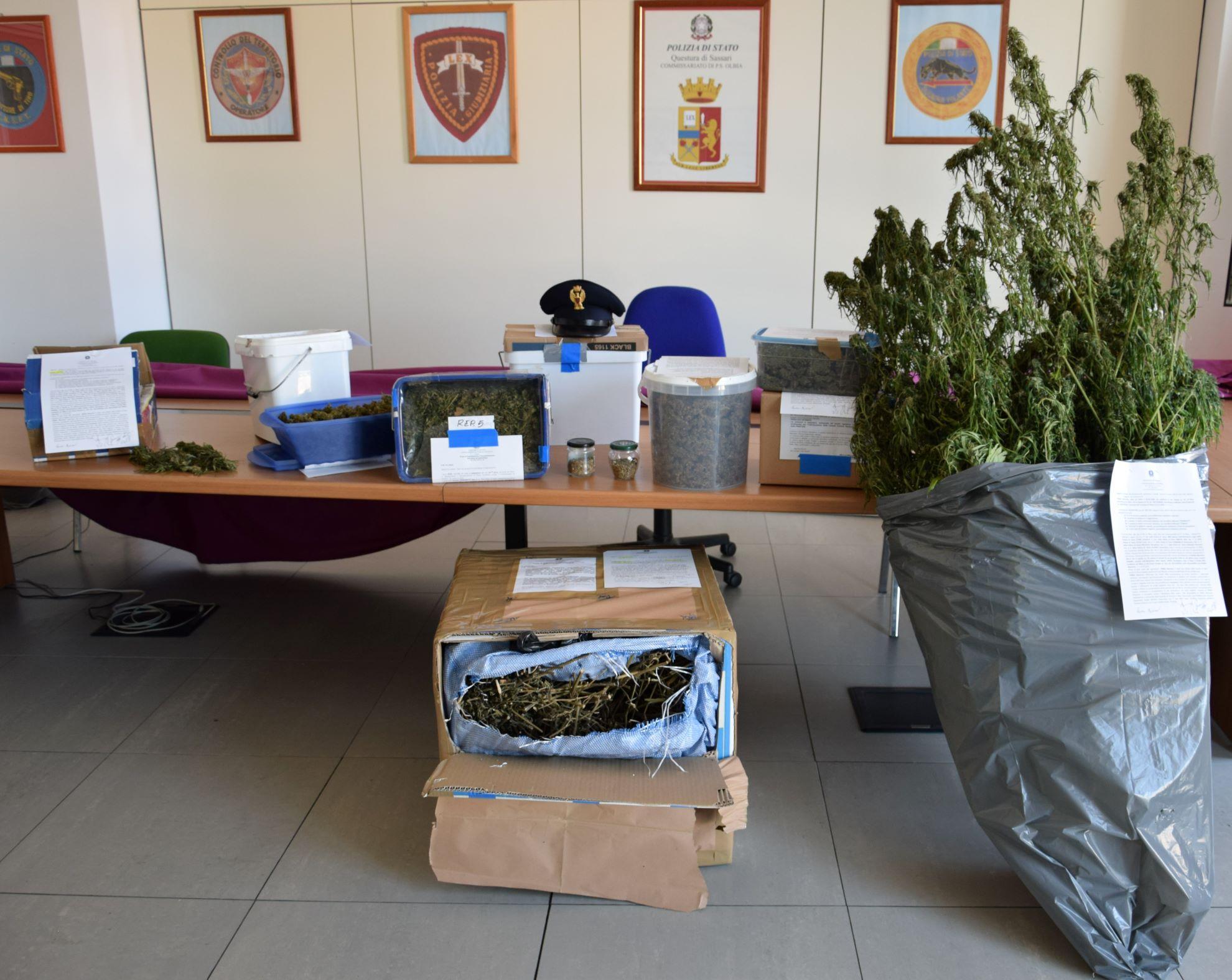 La droga sequestrata nelle operazioni messe a segno nei giorni scorsi