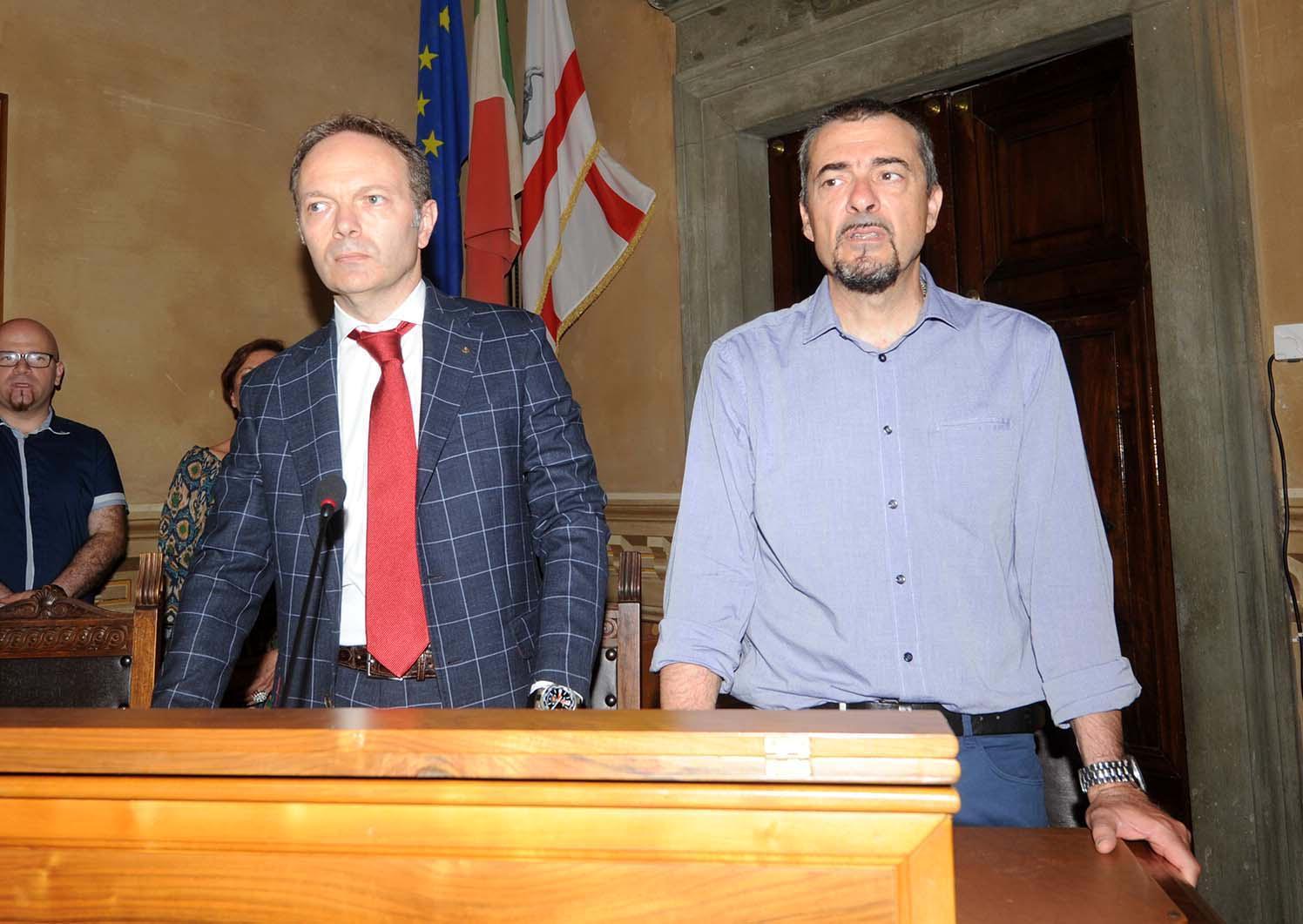 Da sinistra Paolo Ferracci, assessore al Bilancio, e Riccardo Gelichi, assessore ai Lavori pubblici