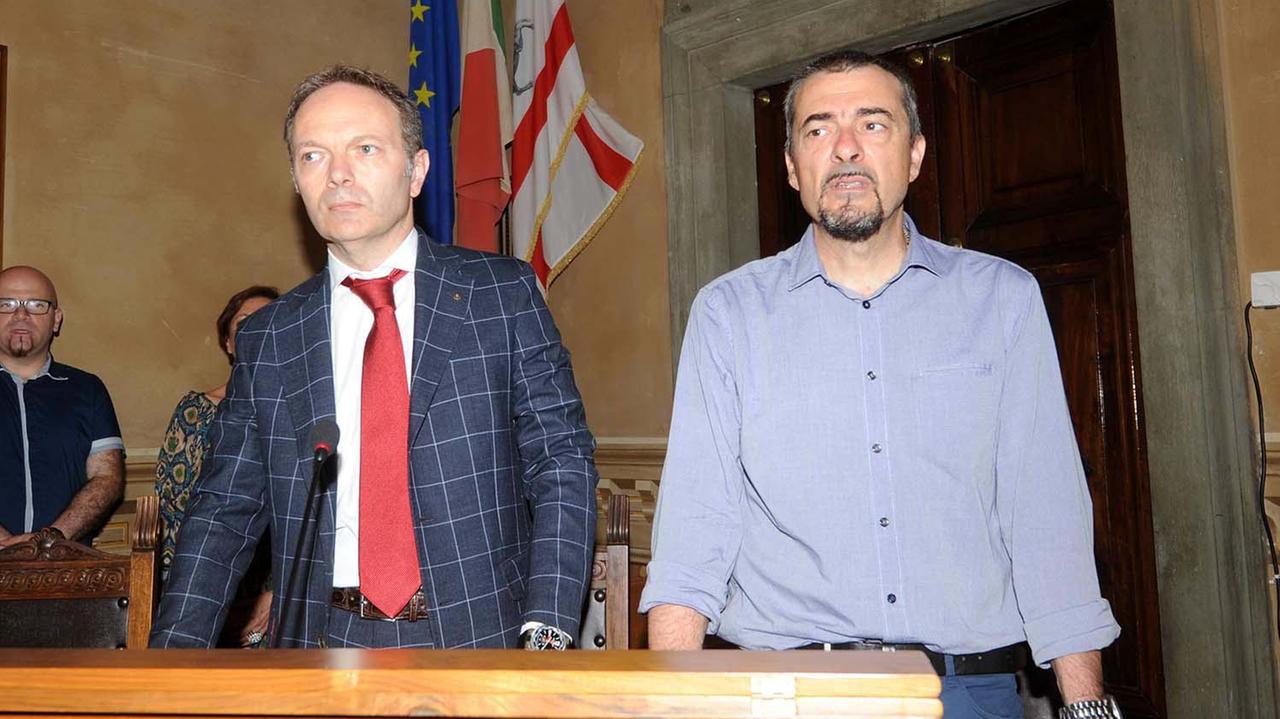 Da sinistra Paolo Ferracci, assessore al Bilancio, e Riccardo Gelichi, assessore ai Lavori pubblici
