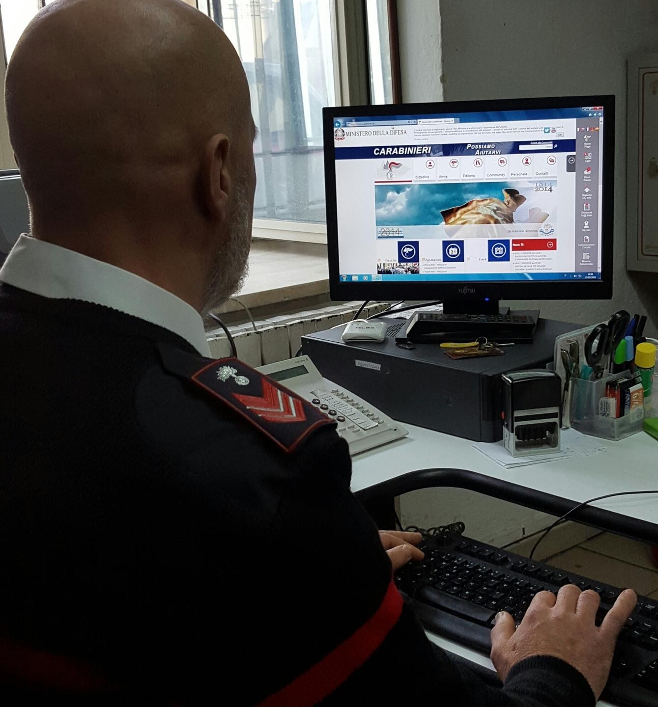 Truffa delle assicurazioni on line uomo denunciato dai carabinieri
