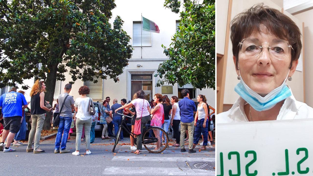 La sede dell’Ufficio scolastico provinciale e Catia Fagioli (Cisl)