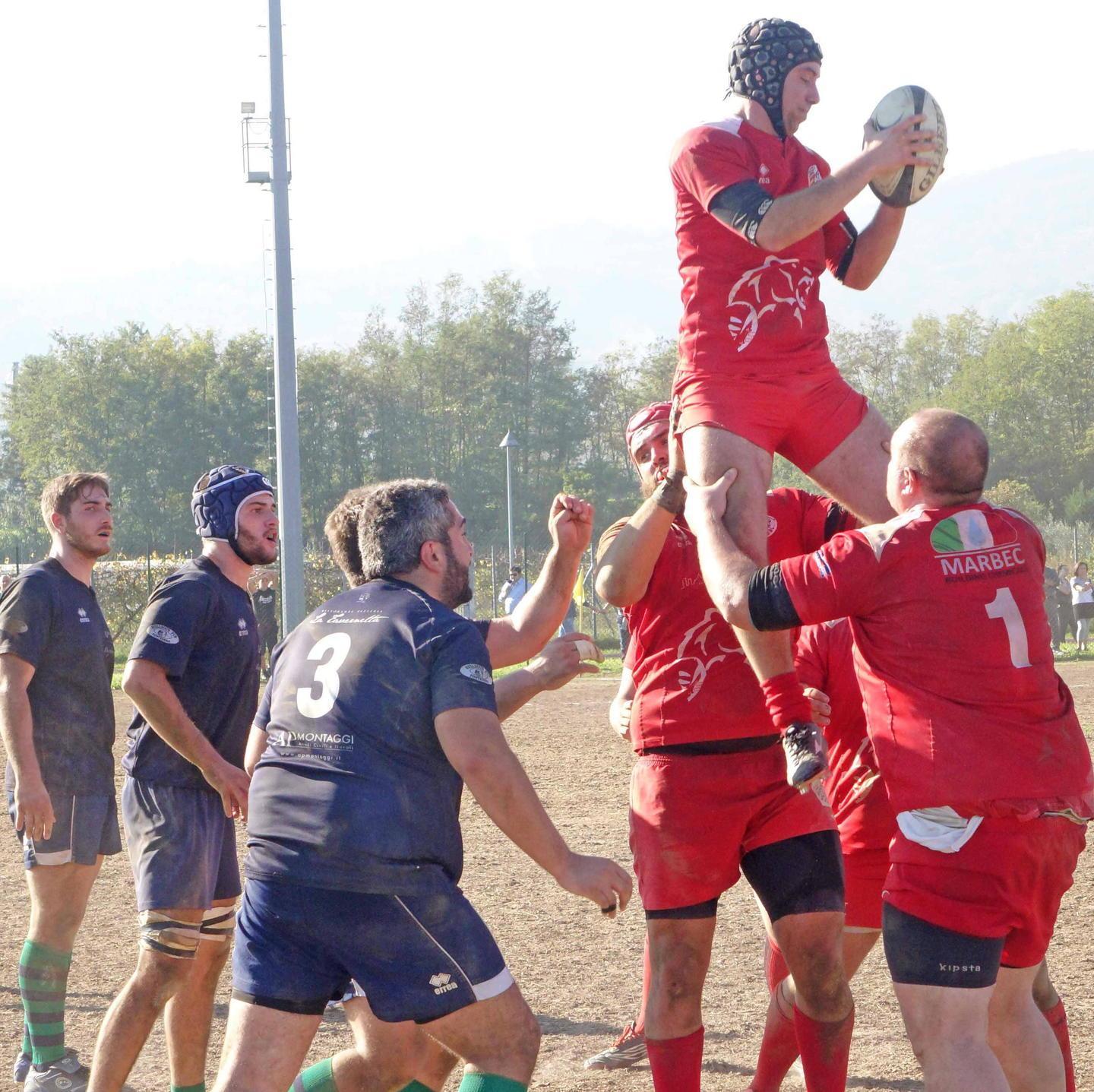 Un'azione di gioco degli Orsi Rugby Pistoia
