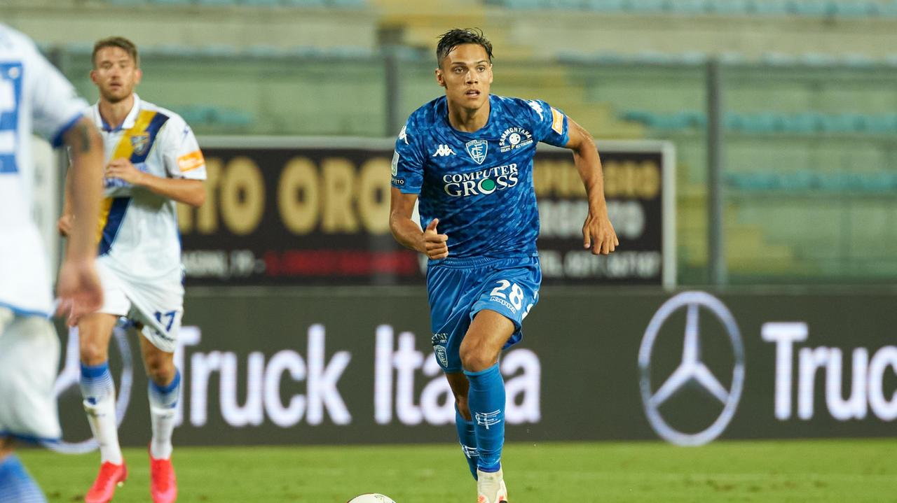 Samuele Ricci in azione con la maglia dell'Empoli