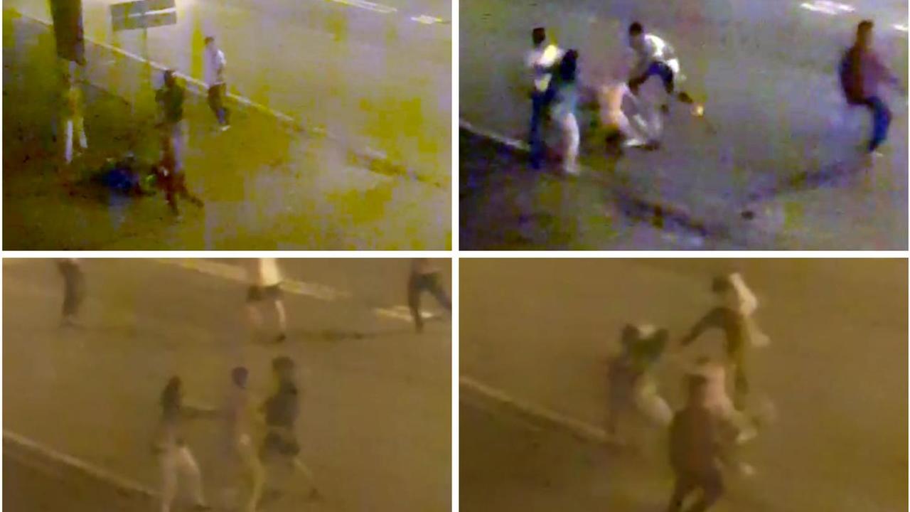 Botte in strada con i caschi come armi e partono pure dei colpi di pistola
