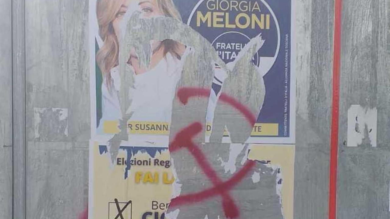 Strappati i manifesti elettorali di Cicala