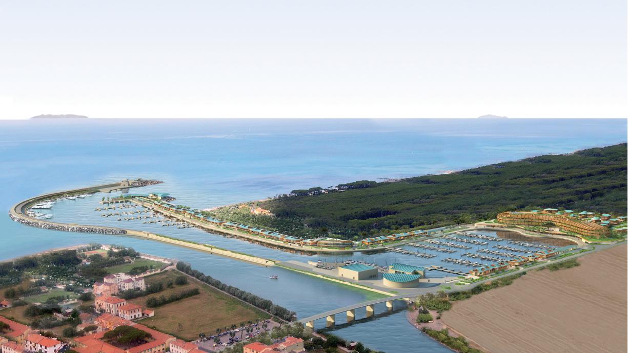 Una rappresentazione del porto di Marina contenuta nel progetto originario
