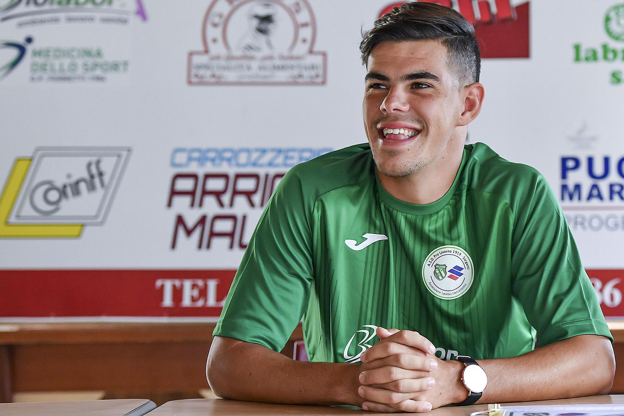 Mattia Lucarelli, figlio della bandiera del Livorno, Cristiano: ha firmato in serie D con la Pro Livorno, seconda squadra della città (Foto di Andrea Masini)