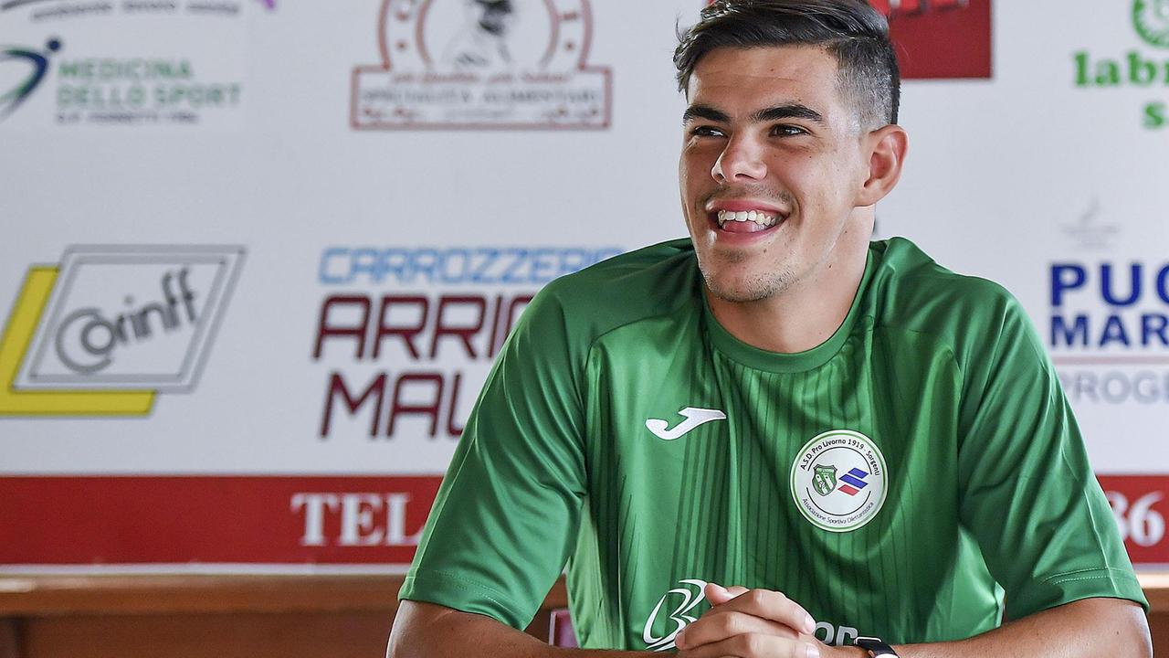 Mattia Lucarelli, figlio della bandiera del Livorno, Cristiano: ha firmato in serie D con la Pro Livorno, seconda squadra della città (Foto di Andrea Masini)