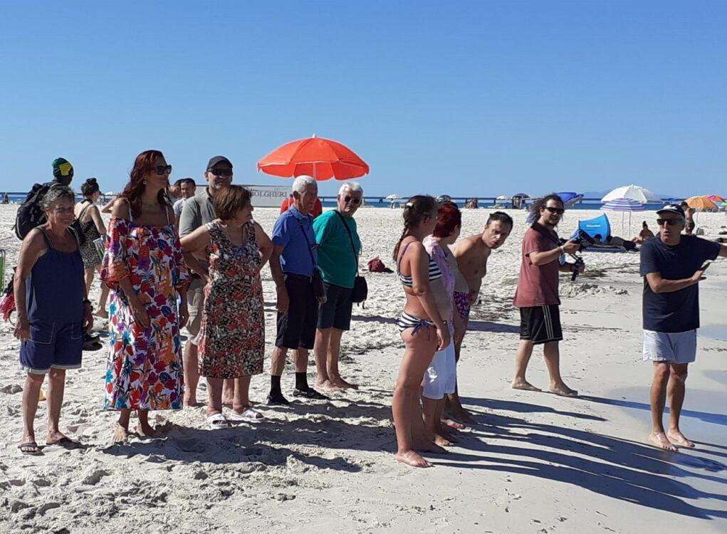 Le riprese del video alle Spiagge Bianche