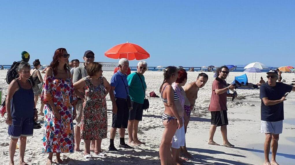 Le riprese del video alle Spiagge Bianche