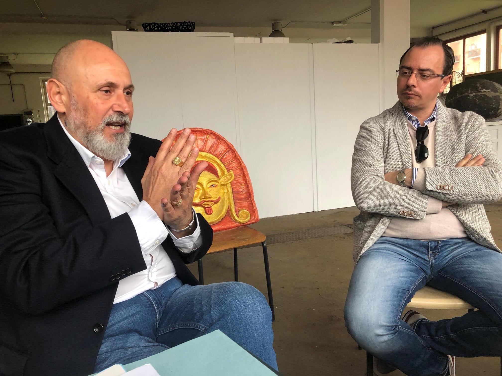 Da sinistra Massimo Di Giacinto, candidato del centrodestra, e Andrea Benini, candidato del centrosinistra (foto Giorgio)