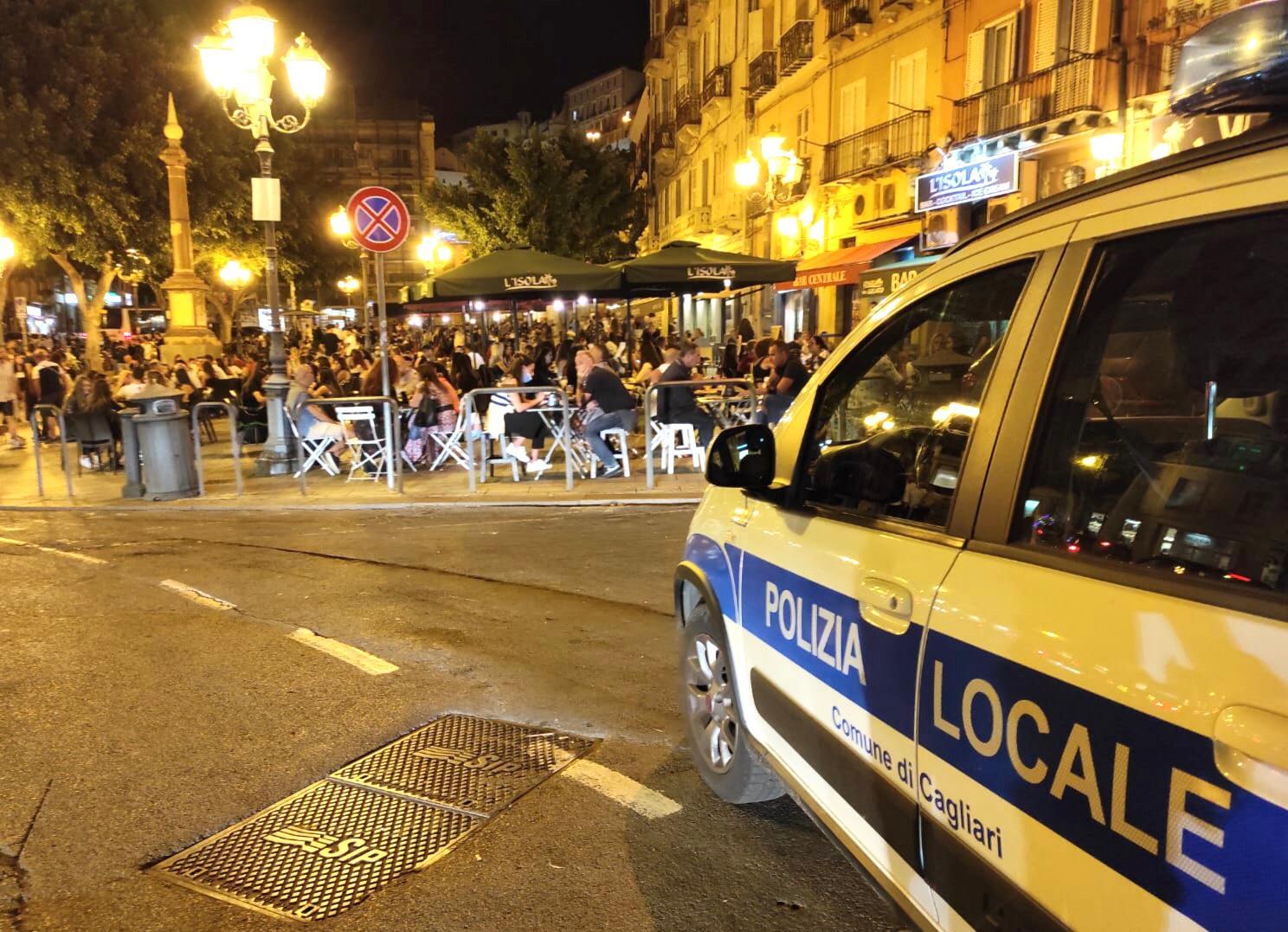 Movida e Covid, a Cagliari controlli serrati della polizia locale 