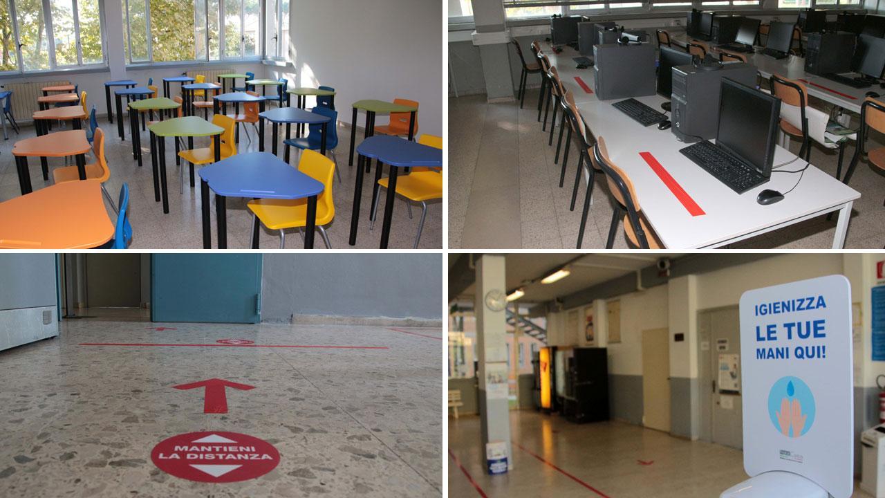 Frecce, colori, distanze: ritorno in classe al tempo del Covid 