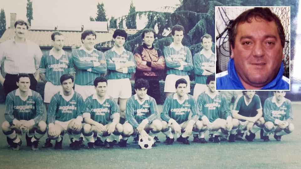 Una foto anni Settanta: «Mamano» Petri è il terzo a sinistra con la fascia di capitano