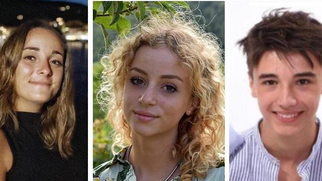 Da sinistra Caterina Miliotti, Sophia Daniela Muts e Francesco Dani