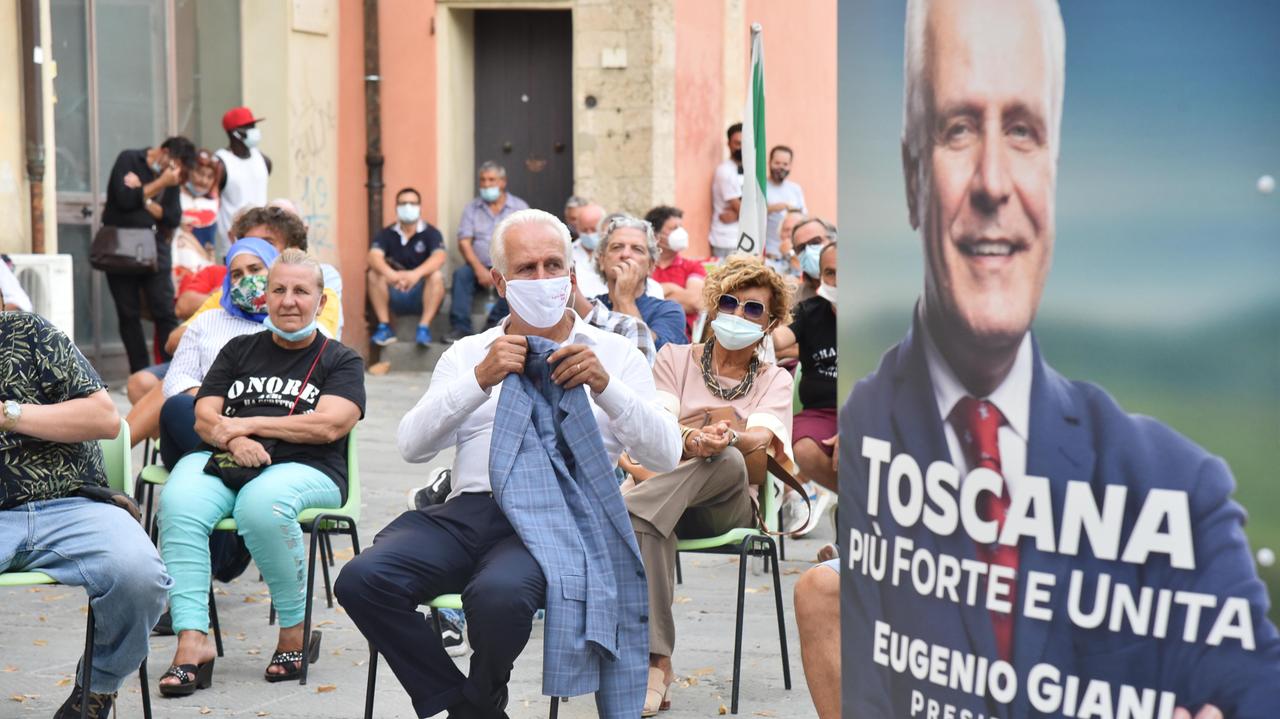 Un comizio di Eugenio Giani a Grosseto