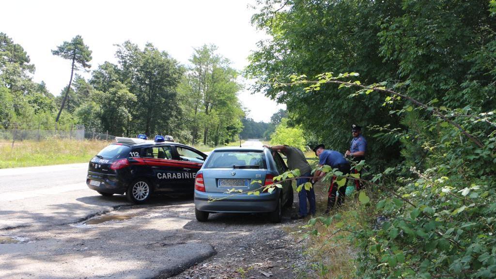 Un controllo dei carabinieri