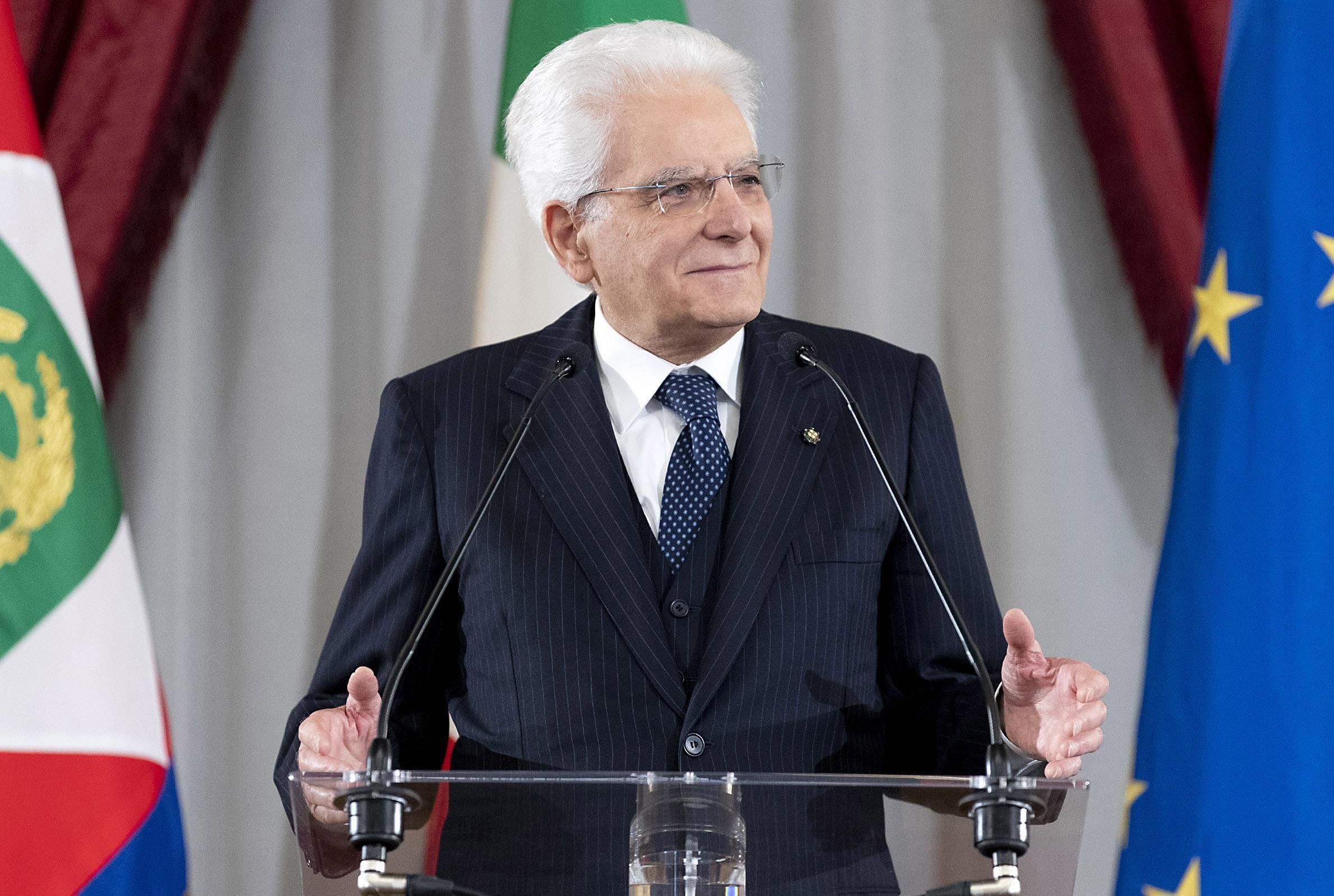 Il presidente della Repubblica Sergio Mattarella