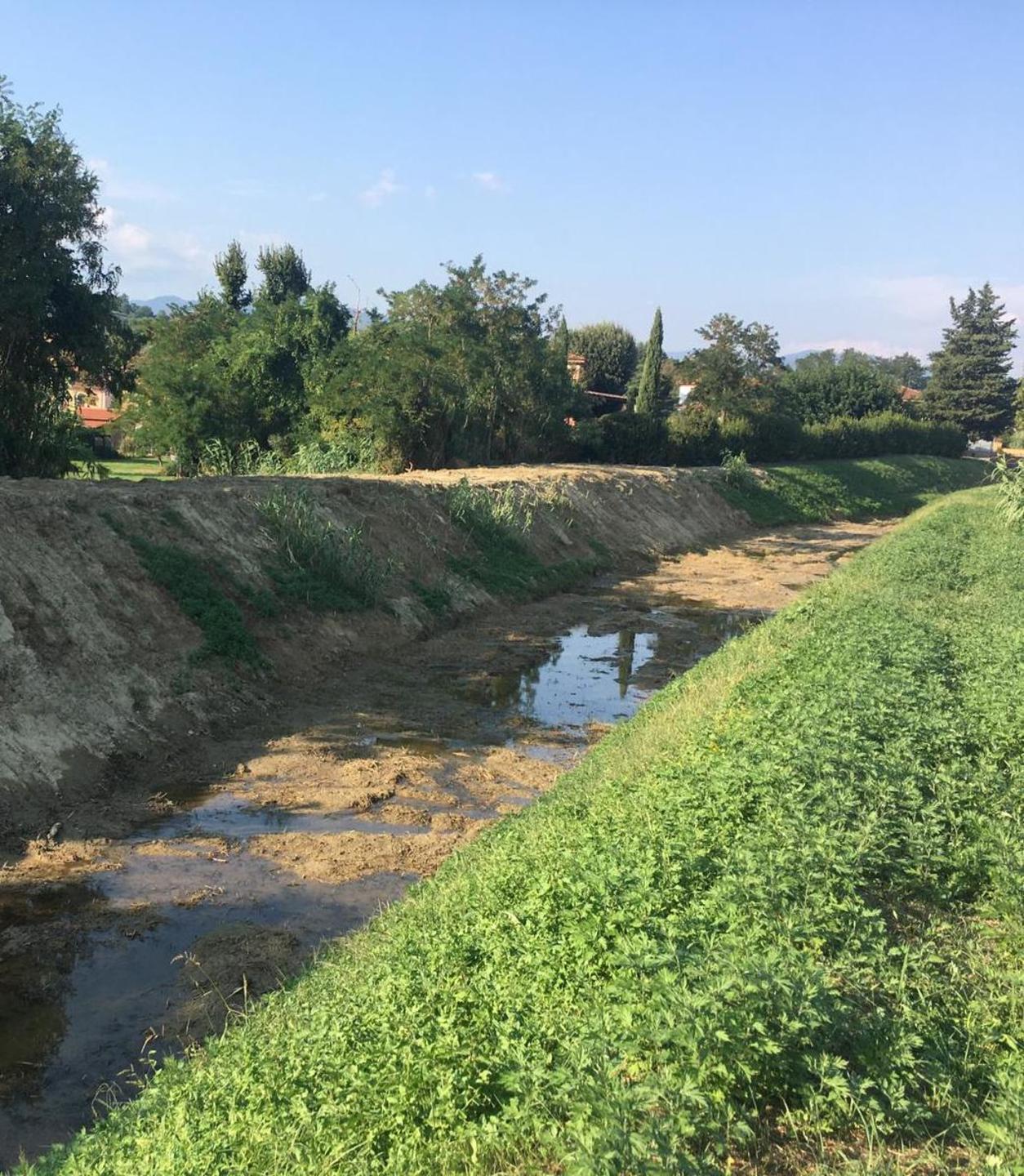 Ripulito dai sedimenti il rio Leccio nel tratto vicino alla scuola Pea