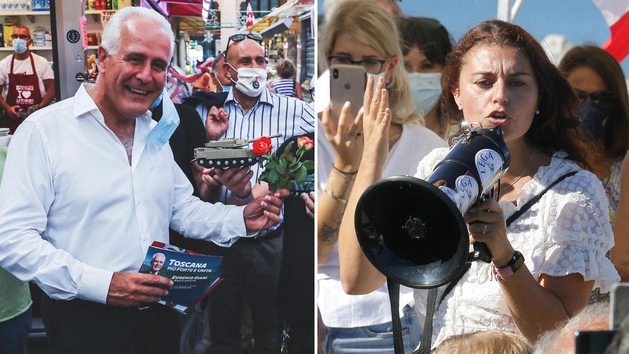 Finale di campagna elettorale: Giani, appello al voto senza leader. Ceccardi punta sulla spinta dei big 