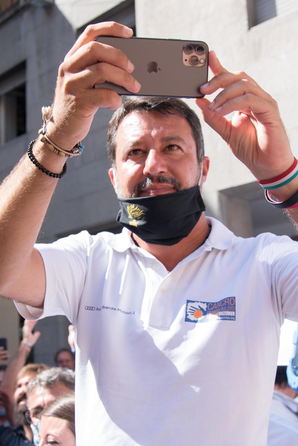 Salvini ritorna in città, comizio in largo Ciro Menotti