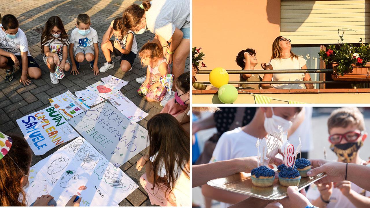 A 8 anni in quarantena da 49 giorni: super festa di compleanno e d’amicizia 