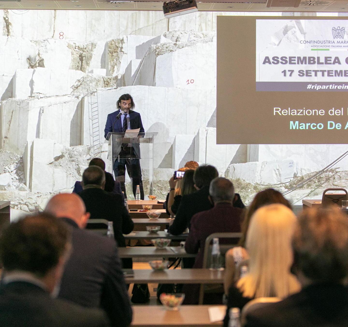 Confindustria Marmomacchine De Angelis ancora presidente