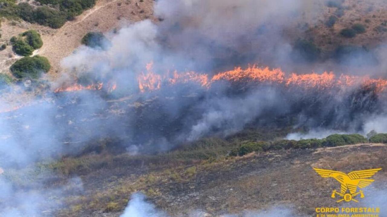 Sette incendi nell'isola, mezzi aerei a Olbia e Codrongianos