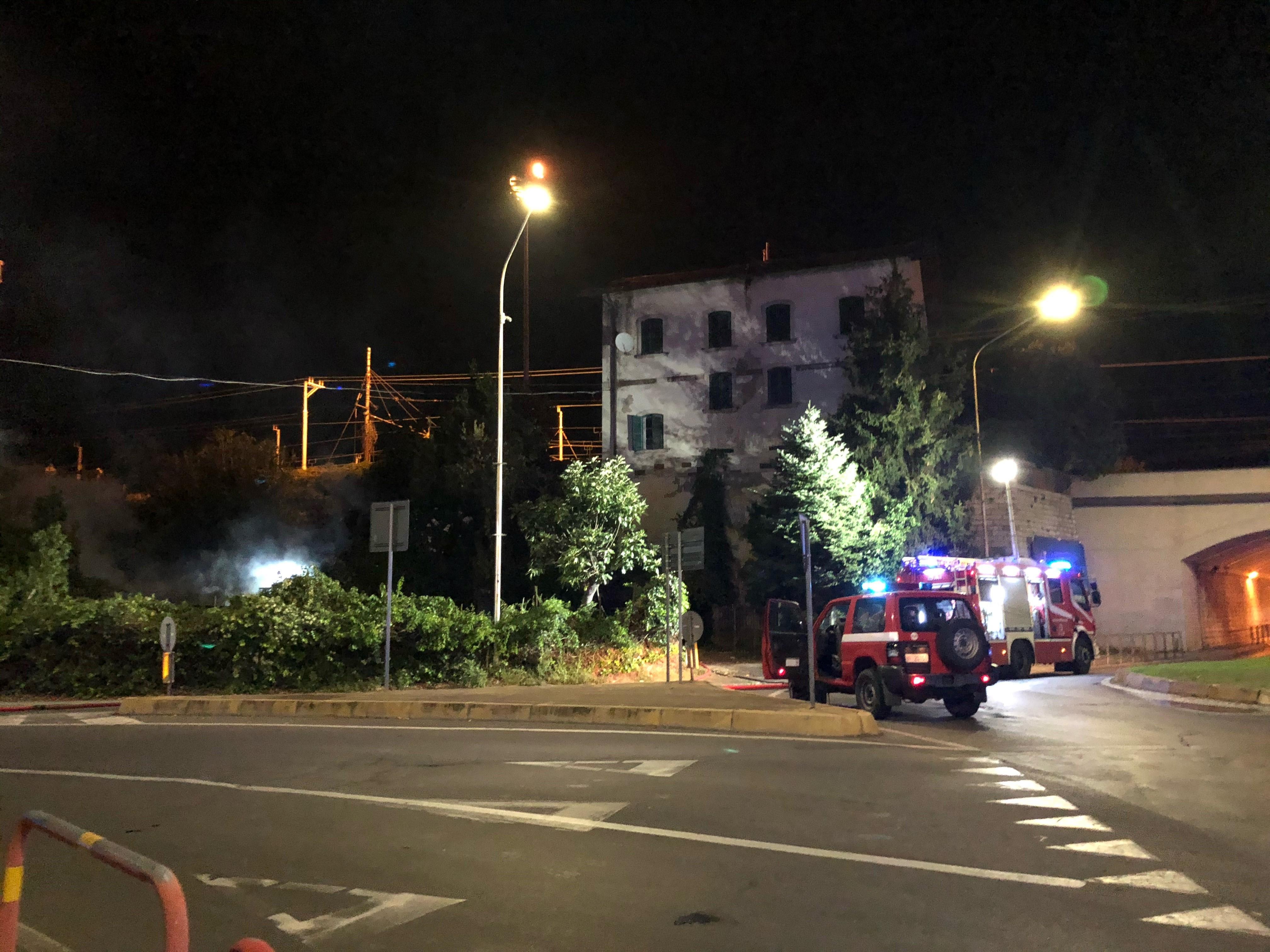 L'intervento dei vigili del fuoco
