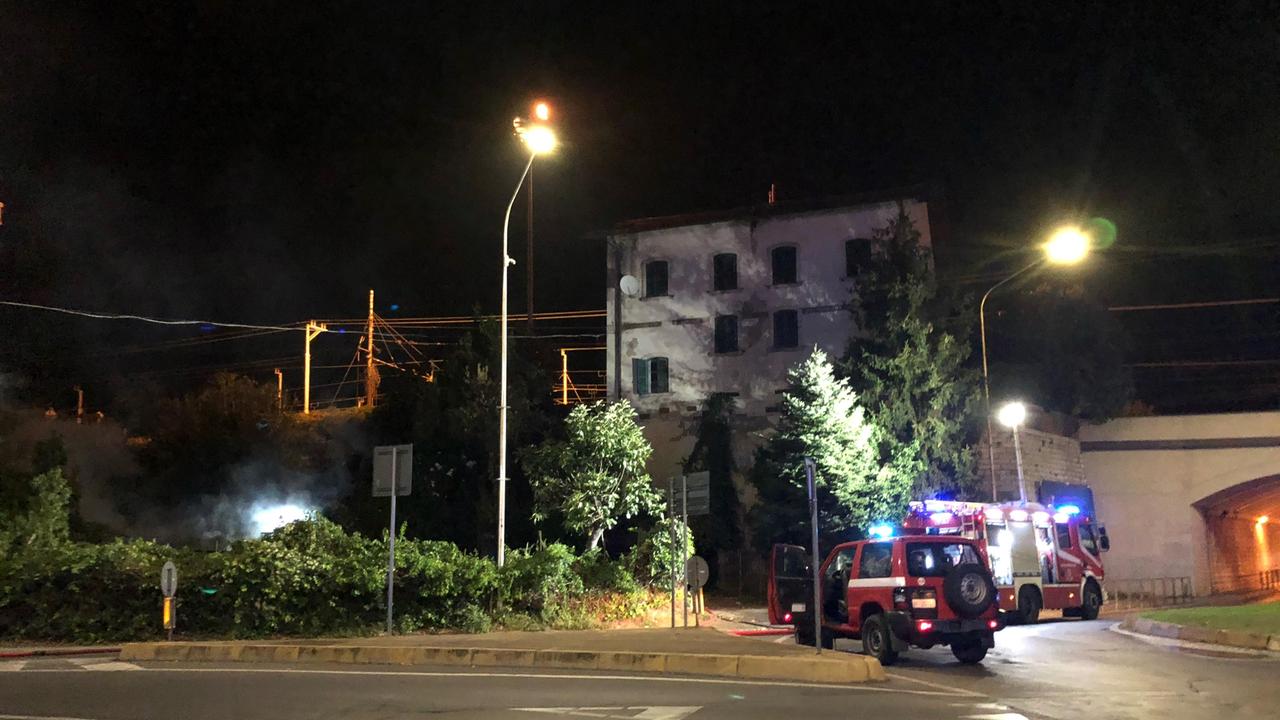 L'intervento dei vigili del fuoco