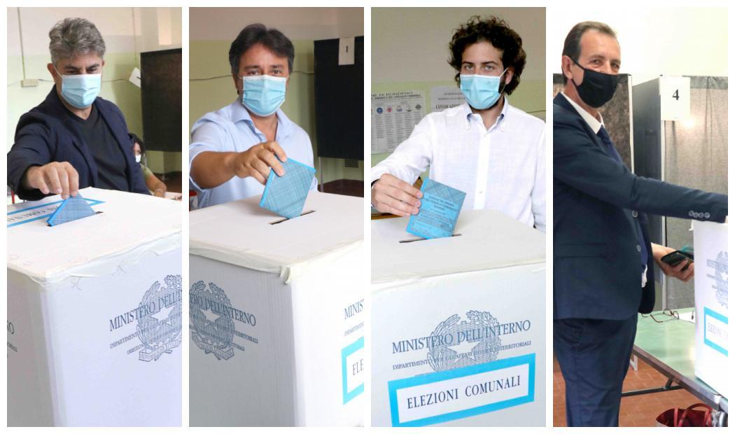 Da sinistra i candidati di Bondeno: Verri, Saletti, Corradi e Patti