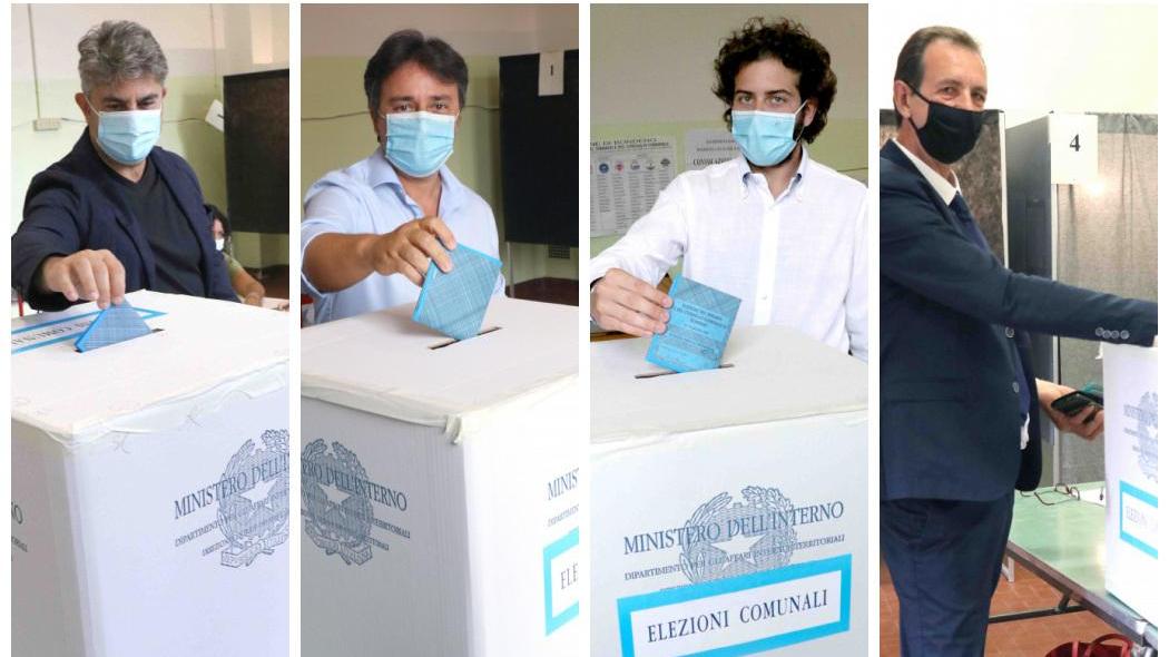 Da sinistra i candidati di Bondeno: Verri, Saletti, Corradi e Patti
