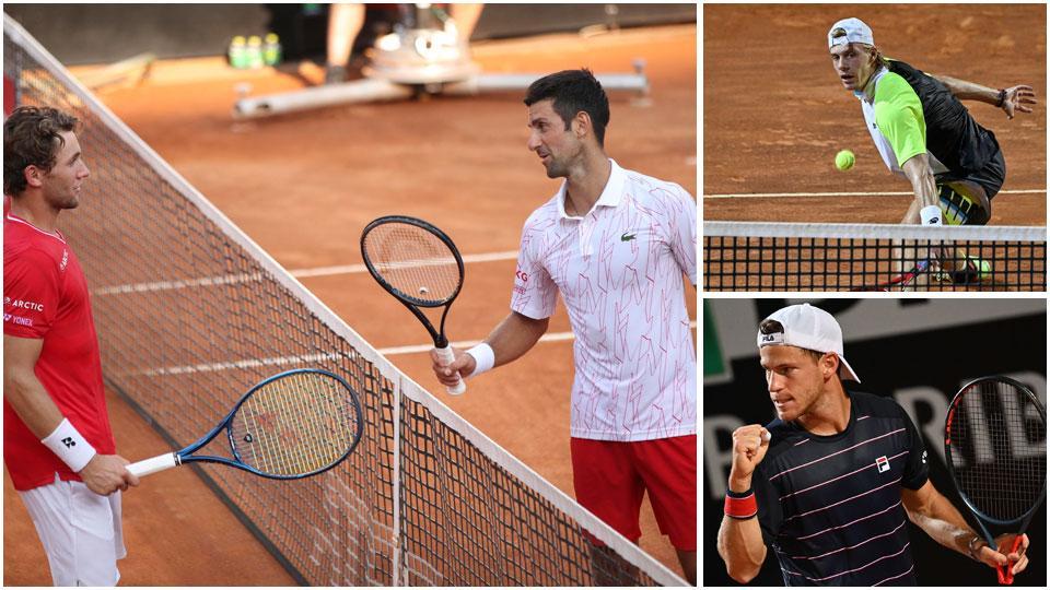 Novak Djokovic e Casper Ruud, Shapovalov, Schwartzman