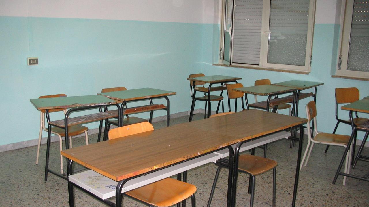 Un'aula vuota, immagine di repertorio