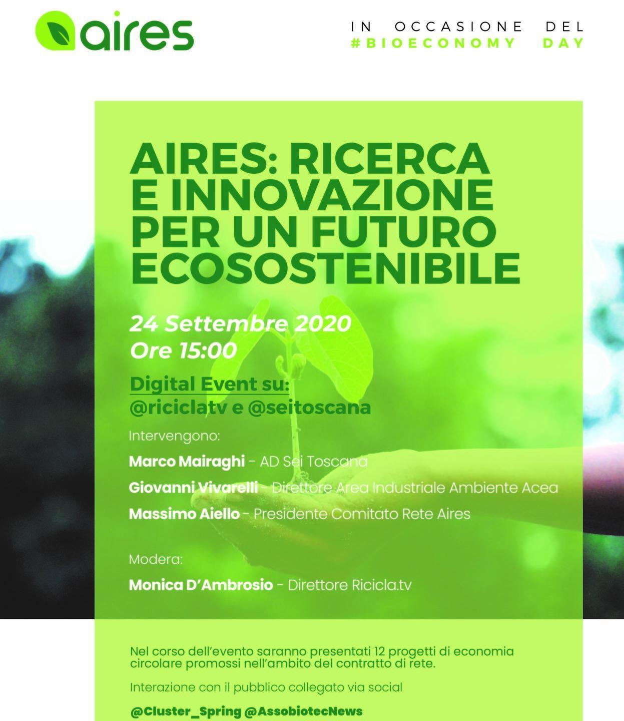 Sostenibilità ambientale ed economia circolare Evento on line di Aires 